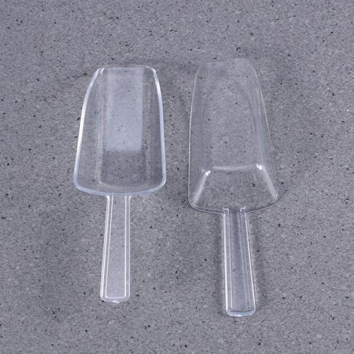 HOMSFOU Lot de 10 Pelles à Glace en Plastique Transparent Multifonction, Mini Cuillères Doseuses Légères, Ustensiles Pratiques pour Mesurer Farine, Thé et Desserts, Adaptées Cuisine,