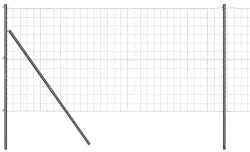 Yisssmeng Kit de clôture de jardin gris 1,2 x 10 m en acier et PVC, design moderne, éléments de clôture robustes pour protection visuelle extérieure, petite clôture pour chiens, délimitation de