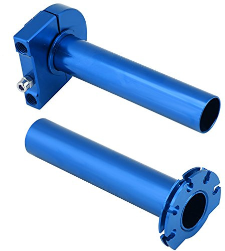 AOWINHIT Universal 7/8 22mm Lenker Gasdrehgriffe Beschleuniger CNC Aluminiumlegierung Motorrad Roller Dirt Bike Griff Rot Blau Gold Schwarz (Blau)