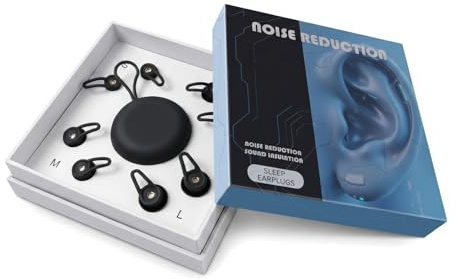 Tapones Oidos Ruido Dormir, 52dB Tapones Oidos Cancelacion de Ruido con Filtro Acústico Mejorado, Tapones de Silicona Ecológica para Dormir/Estudiar/Conciertos, Reutilizables y Lavables, Ajuste Cómodo