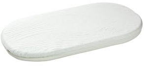 Alvi Stubenwagenmatratze Babymatratze, oval, gemütlich, sicher, atmungsaktiv Ground Air - Weiß