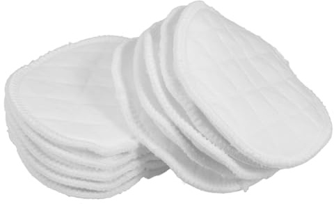 JECOMPRIS Coppette Lavabili in Bianco Riutilizzabili e Assorbilatte Cotone Assorbenti 20 Pezzi Morbide e Traspiranti per Allattamento Post-partum per Neomamme