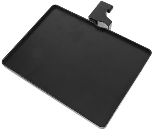 GOOHOCHY Notenständer Ablage Notenhalter für Handy und Noten Kunststoff Schwarz 22x16cm für Stangen 1 3,5cm für Live Streaming und Gitarrenständer