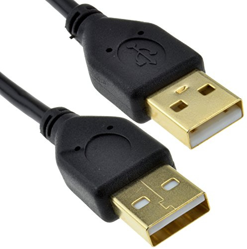 kenable Plaqués Or USB 2,0 A Vers A Mâle Vers Mâle High-Speed Noir câble 0,25 m Court [0.25 mètre/0,25m]