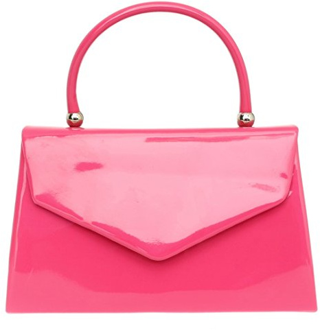 Girly Handbags Lack Clutch Handtasche Klein Hartschalenkoffer Damen