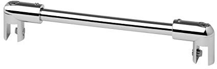 Barre de stabilisation pour douche | Kit de barre de maintien en verre/verre Ø 12 mm 1000 mm | Barre de barre ronde pour séparation de douche, Acier
