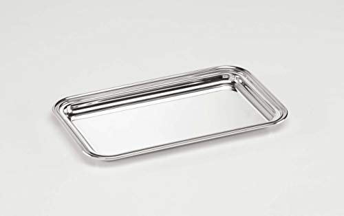 SWEET HOME Vassoio Rettangolare in Lega Argentata Stile Inglese cod.VG01070SP cm 23,5x13,5 by Varotto & Co.