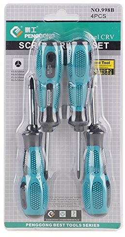 Elprico Magnetisches Tri-Wing-Schraubendreher-Set, 4PCS Robustes Chrom-Vanadium-Stahl-Schraubendreher Multifunktionales Handwerkzeug mit unterschiedlicher Größe für Haushaltsgeräte