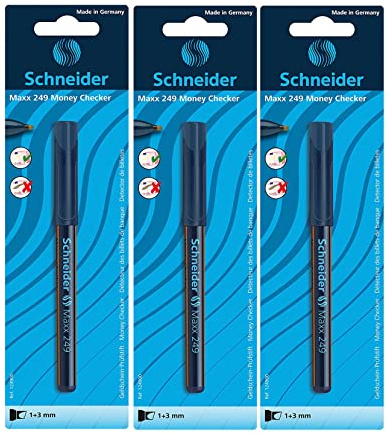 Schneider Maxx 249 Money Checker Geldscheinprüfstift (3er Pack)