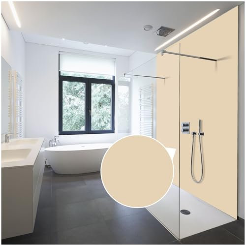 Wallando Pannello posteriore doccia alta qualità, dimensioni personalizzate, rivestimento da parete facile da montare per doccia e bagno, parete in PVC unita e satinata