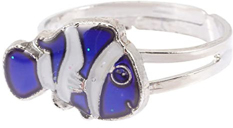 Holibanna Fischdesign Farbwechselnder Fingerring Thermochromer Cartoon-ring Für Mode Party Festival Alltag
