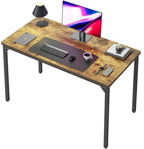 CubiCubi Schreibtisch Klein, 60 x 40 x 75 cm, computertisch PC Tisch, Heimbüro Schreibtisch, Küchentisch, Industriedesign für Zuhause, Büro, Arbeitszimmer, Schreiben, Braun