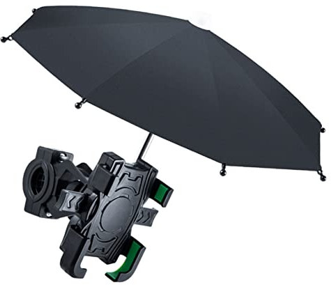 Toddmomy Bike Umbrella Holder Abs PC Phone Mount with Handlebar