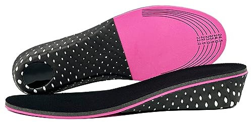 Plantillas para aumentar altura, Antideslizante Amortiguación Transpirable Plantilla Aumento Altura Aumento Zapato Almohadillas Plantillas (4cm, Pink EU(34-40))