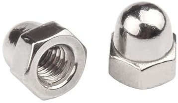 LXURY 1/2/5/10/20/50pcs M3 M4 M5 M6 M8 M10 M12 M14 M16 M20 304 Tappo Decorativo in Acciaio Inox Dadi Ciechi Cappucci Coperchi Esagonale Cupola Dado Ghianda (Size : M4 (20pcs))