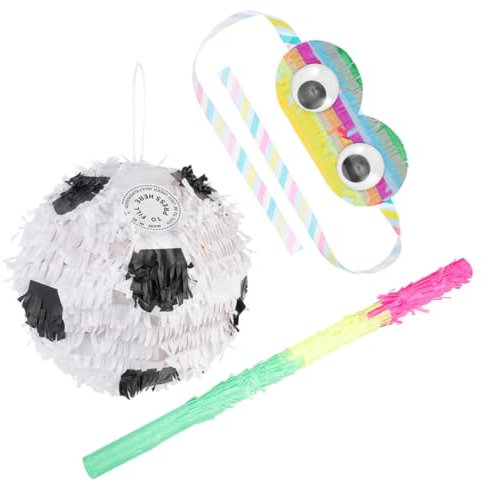 CIYODO 1 Satz Piñata komfetti kinder mitgebsel kindergeburtstag Fiesta-Pinata Fußballpinata und Stock hängendes Pinata-Party- Sport Feiertagsfeier Partybedarf Spiel Requisiten