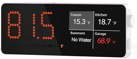 MOCREO H5-Lite Wireless Hub, Upgrade with Screen, Displays Sensor Data, Historical Charts, Weather and Calendar, Compatible with MOCREO BLE Sensor