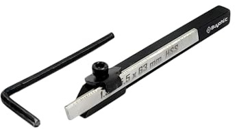 Buyohlic Mini Lathe Cut Off Square Parting Tool + HSS Blade for Emco Unimat Lathes (6mm Parting Tool)