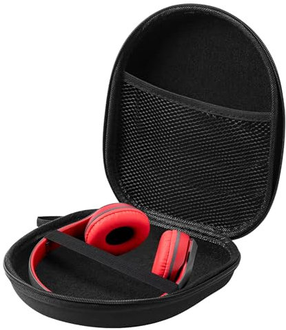Pochette pour Casque 21 x 18,5 cm, Boîte de Transport Universelle, Étui de Protection pour Écouteurs Over Ear et Accessoires, pour JBL Tune 720bt/520bt/ 510bt/710bt/760nc/Live 660nc/650btnc - Noir