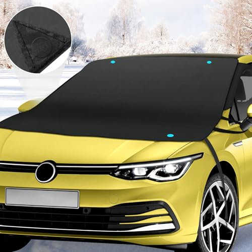 Tovtlan Copri Parabrezza Auto,Copertura Parabrezza Auto Antigelo Anti-Neve Impermeabile,Copri Parabrezza Antigelo Auto Inverno,Contro Neve,Ghiaccio,Gelo