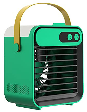 Riloer Ventilador de escritorio, ventilador personal de escritorio de dos velocidades con tanque de agua, mini ventilador de mesa portátil para el hogar, oficina, coche, interior y exterior, color