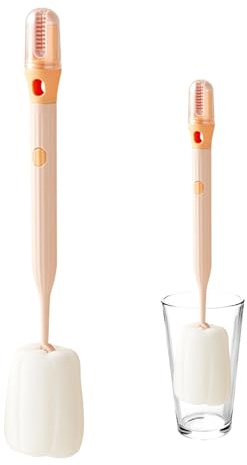 Spazzolino per tazze, spugna per stoviglie, spazzola per la pulizia delle tazze, spugna con manico allungato, spazzola per la pulizia delle tazze, spugna flessibile multifunzionale per lavare i piatti