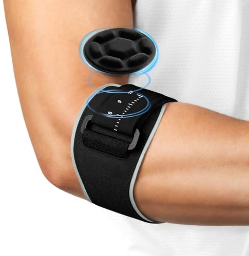 Fefod Ellenbogenbandage Männer Damen, Epicondylitisspange, Einstellbare Tennisarm und Golferarm Bandage,Ellbogen Manschette für Sehnenentzündung,Arthritis,Lindert die Schmerzen bei Tennisarm Golferarm