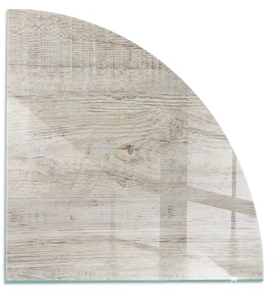 Placa para Chimenea 1/4 100x100 cm Decoración de la Sala de Estar Cristal Templado Chispas y Arañazos Protector Resistente a Altas Temperaturas Protector de Suelo - Textura de Madera Clara