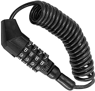 MAGICLULU Cadenas de Vélo et Casque Verrou à Chiffres Verrouillage Sécurisé et Portable pour Casque de Motocyclette et Vélo Durable et Pratique
