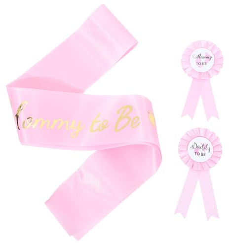 JUMPLAWN 1 Satz Sash für Dad Badge Mom Badge für Gender Reveal oder Fotoshootings
