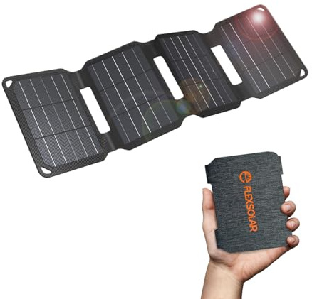 FlexSolar 10W Tragbares Solarpanel mobiles Laden für Smartphones | IP67 wasserdicht & robust,für Powerbanks & Outdoor-Geräte