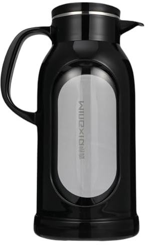 TOYANDONA Bottiglia in Vetro Trasparente con Beccuccio Antigoccia e Design Ergonomico Caraffa Grande Capacità in Inossidabile per Bevande Fredde e Tè da Uso e Ufficio