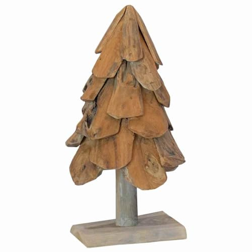 vidaXL Weihnachtsbaum Braun 61 cm Massivholz Teak