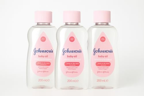 Johnson's Baby Olio 3 x 200 ml – Olio delicato per la cura di neonati e bambini, idrata intensa, ideale per pelli sensibili