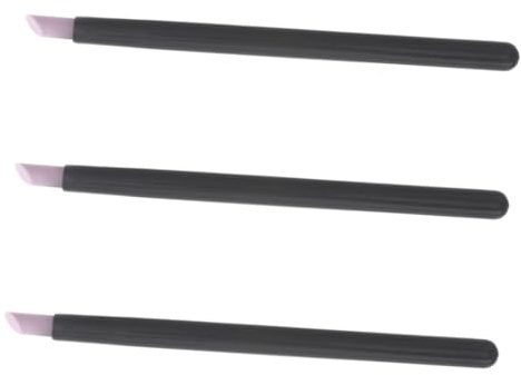 FONDOTIN Set 3pezzi Strumenti per Cuticole in Quarzo, Manico Ergonomico per Cura Unghie e Rimozione Precisa Cuticole Nero