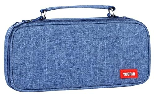 JUSKAQZYI federmappe Stifteetui, großer Aufbewahrungs-Organizer for Schreibwaren, for den Schulanfang, for Lehrer und Schüler, muss ein großes Federmäppchen for den Campus haben. federtasche(Bleu)