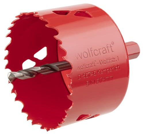 wolfcraft Bimetallhålsåg I 5475000 I För gipsskivor, trä, plast och metall, skärdjup 40 mm
