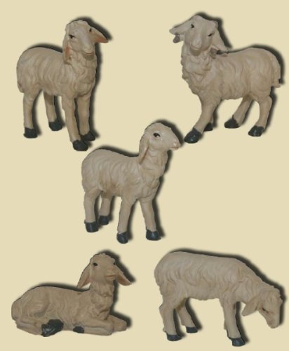 Schafe 5tlg. Geeignet für 7 bis 10cm Figuren