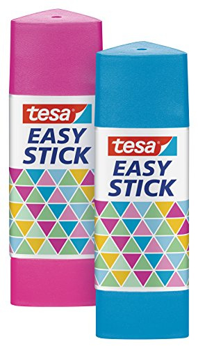 tesa Easy Stick (ecoLogo Promo, 2x 12 g) pink/blau