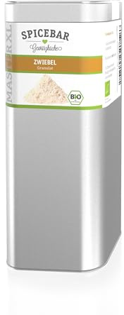 Kryddbar lökpulver XL (fint granulat) – 450 gram – lökgranulat krydda i premium organisk kvalitet i professionell spridare
