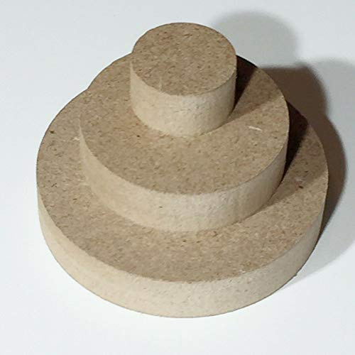 Tablero redondo de madera MDF, tablero de madera, discos redondos, discos circulares para manualidades (grosor/grosor 18 mm, diámetro 800 mm)