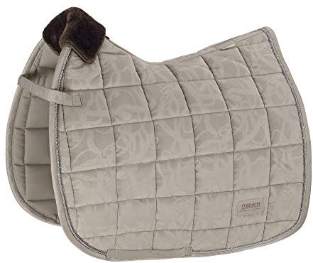 Eskadron Platinum Velvet Stamp Schabracke Greige oder havannabrown, Größe:Vielseitigkeit (VS), Farbe:Greige