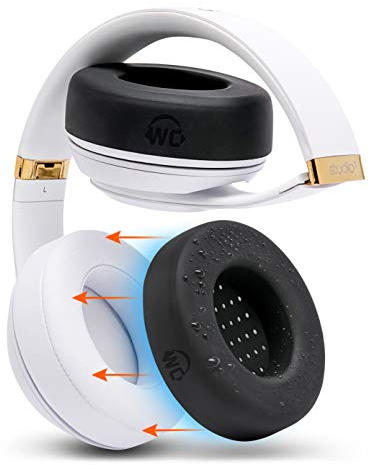 WC SweatZ Studio - Patented Covers for Beats Studio 3 (A1914) & 2 (B0500) | Made by Wicked Cushions | Made with Premium Silicone | Also fits B0501 | Black