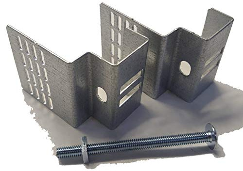 POSTFIX 3.5 Universal Slotted Concrete Fence Post Bracket. (Single Bracket comprising 2 Halves and 1 Fixing Bolt) (3)