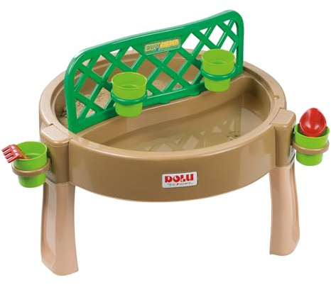 DOLU 3076 4 IN 1 Kinderaktivitätstisch, Kinder Garten Sand- und Wassertisch für Kinder ab 24 Monaten, Kreativitätstisch für die körperliche Entwicklung 65 x 98 x 98 cm