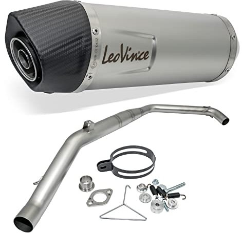Auspuffanlage LeoVince Komplettanlage SBK LV ONE EVO, Edelstahl, Carbon Kappe, 1/1 für Yamaha MT-125 / YZF-R125