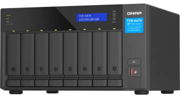 QNAP TVS-h874X-i9-64G-US 8-Bay High-Speed Desktop NAS with 12th Gen Intel Core Processor, 64GB DDR4 RAM, 10GbE and 2.5GbE Network, and PCIe Gen 4 Scalability (No Disk)
