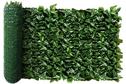 Goleray Künstlicher Efeu-Zaun, Sichtschutz, künstlicher Grün, Wandpaneele für Außenbereich, Balkon, Garten, 99,1 x 297,2 cm, 1 Stück