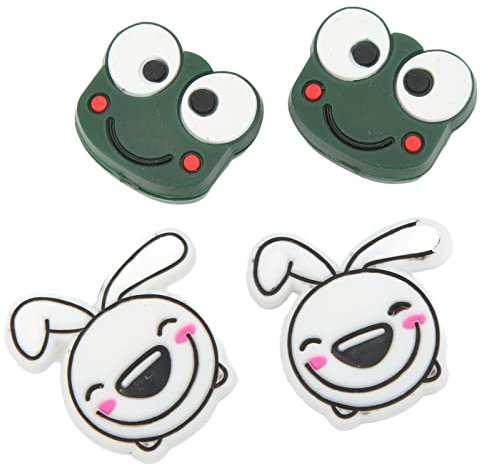 HEEPDD Tennisdämpfer, Ellenbogen-Cartoon-Muster, Silikagel-Stoßdämpfung, Tennisschläger-Stoßdämpfer für den Sport (Frosch 2,2 cm/0,9 Zoll Kaninchen 2,8 cm/1,1 Zoll)