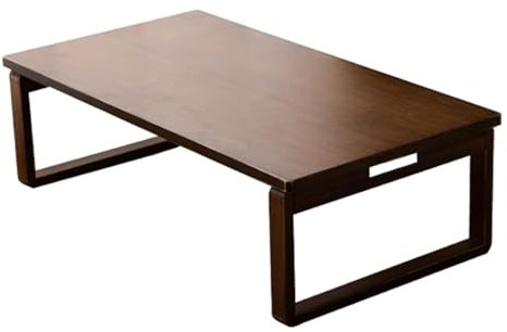 Tables Basses Pliables Baie vitrée Table à thé en Bois Massif Tatami créatif Balcon Bureau d'ordinateur Table Basse Japonaise Tables Pliables Tatami (Couleur : Couleur Noyer, Size : 60x40x30cm)